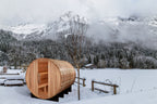 "Klosters" Traditional Sauna Outdoor Barrel Steam Sauna with Red Cedar Wood