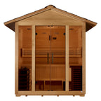 "Vorarlberg" Traditional Sauna Outdoor Steam Sauna with Water Proof Stained Hemlock Wood