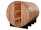 "Klosters" Traditional Sauna Outdoor Barrel Steam Sauna with Red Cedar Wood
