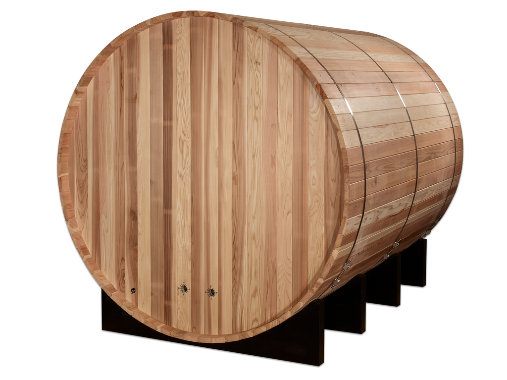 "Klosters" Traditional Sauna Outdoor Barrel Steam Sauna with Red Cedar Wood