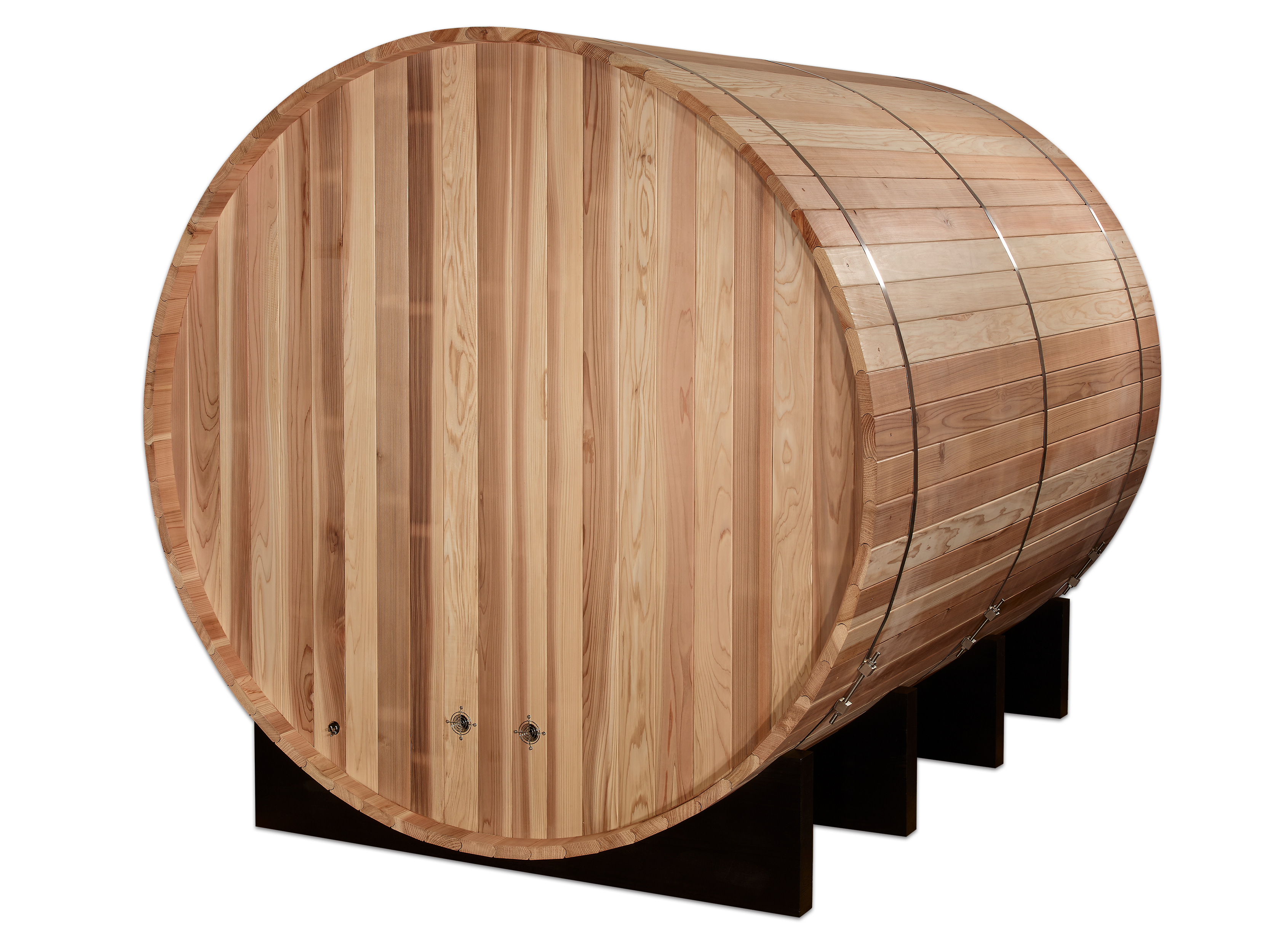 "Klosters" Traditional Sauna Outdoor Barrel Steam Sauna with Red Cedar Wood