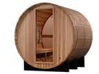 "Zurich" Traditional Sauna Outdoor Barrel Steam Sauna with Bronze Privacy View & Pacific Cedar Wood