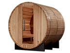 "Zurich" Traditional Sauna Outdoor Barrel Steam Sauna with Bronze Privacy View & Pacific Cedar Wood