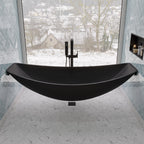 Hammock Tub 79 Inch Black Acrylic Suspended Wall Mounted Hammock Bathtub