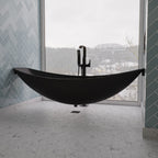 Hammock Tub 79 Inch Black Acrylic Suspended Wall Mounted Hammock Bathtub