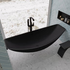 Hammock Tub 79 Inch Black Acrylic Suspended Wall Mounted Hammock Bathtub