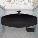 Hammock Tub 79 Inch Black Acrylic Suspended Wall Mounted Hammock Bathtub