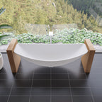 Hammock Tub 79 Inch White Acrylic Suspended Wall Mounted Hammock Bathtub