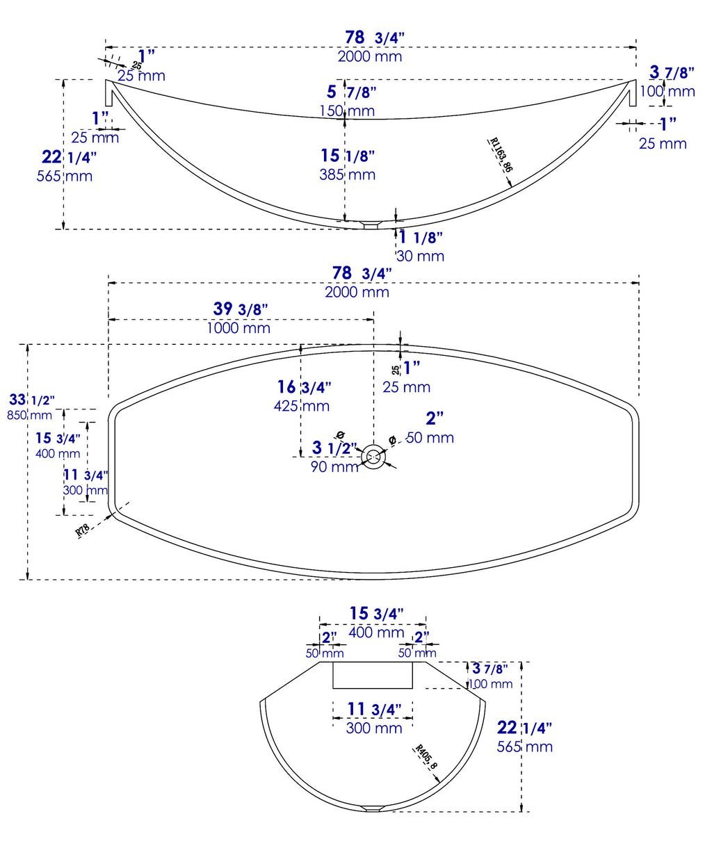 Hammock Tub 79 Inch Black Acrylic Suspended Wall Mounted Hammock Bathtub