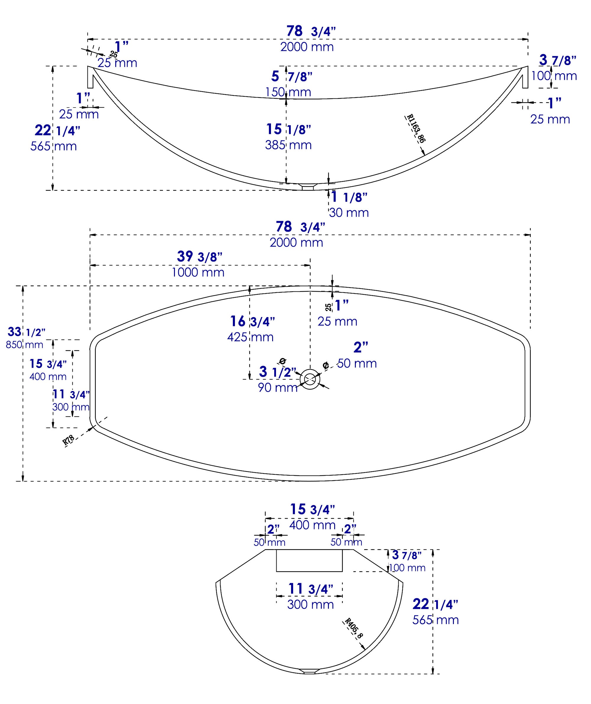 Hammock Tub 79 Inch Black Acrylic Suspended Wall Mounted Hammock Bathtub