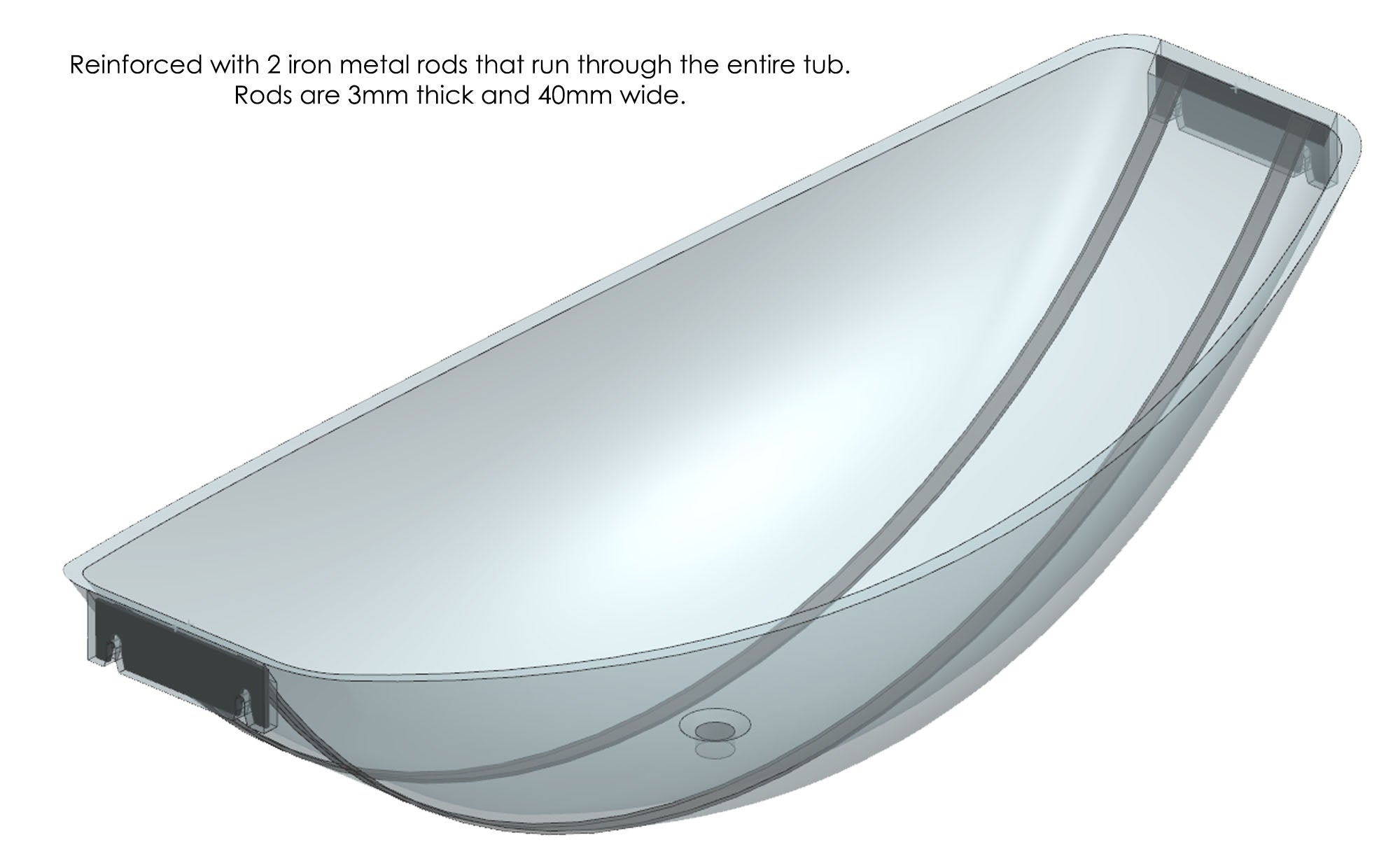 Hammock Tub 79 Inch Black Acrylic Suspended Wall Mounted Hammock Bathtub