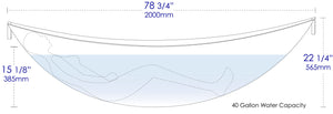 Hammock Tub 79 Inch Black Acrylic Suspended Wall Mounted Hammock Bathtub