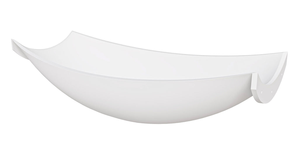 White Matte 71 Inch Solid Surface Resin Suspended Wall Mounted Hammock Bathtub ALFI Brand (HammockTub2-WM)