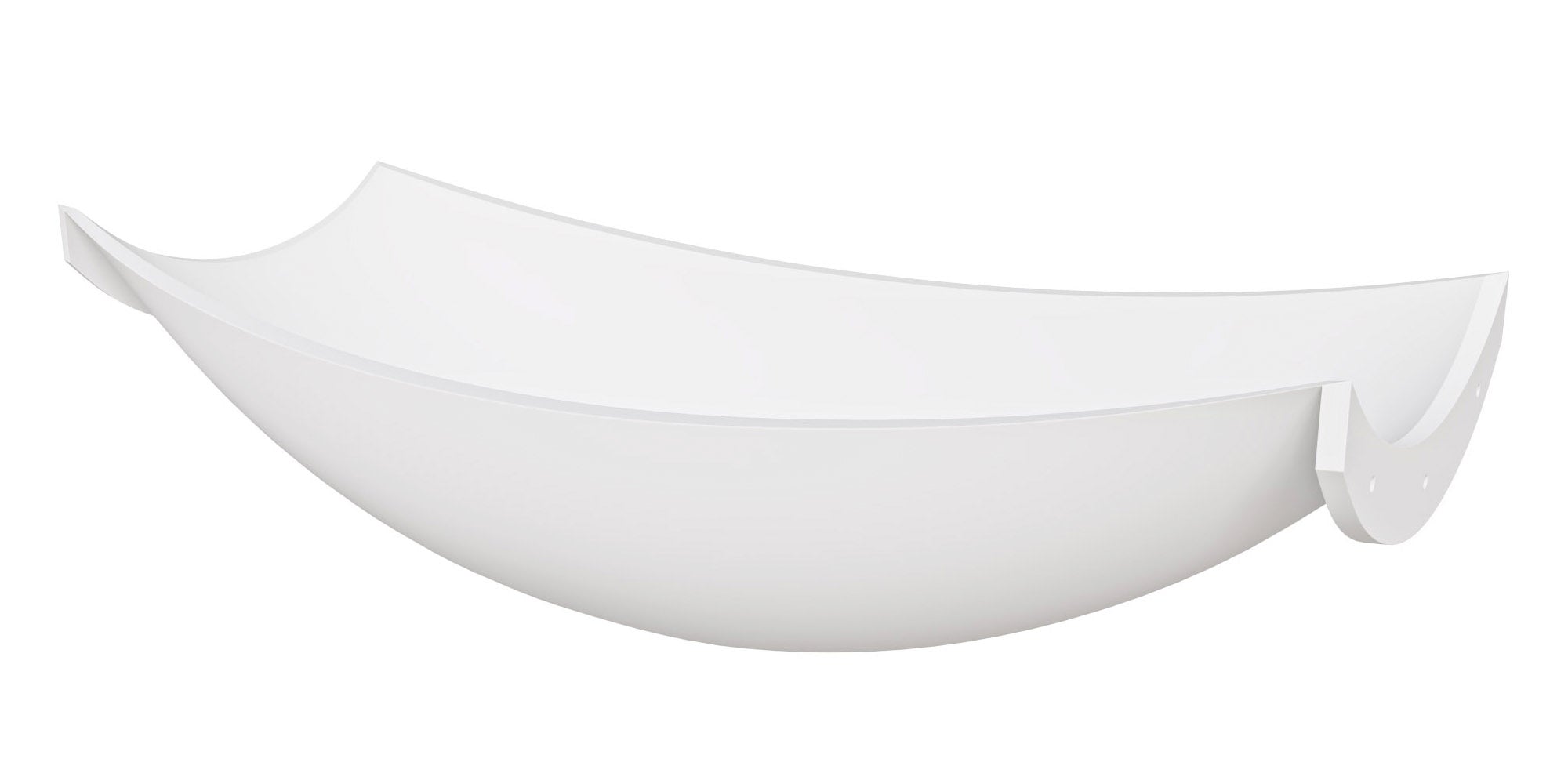 White Matte 71 Inch Solid Surface Resin Suspended Wall Mounted Hammock Bathtub ALFI Brand (HammockTub2-WM)