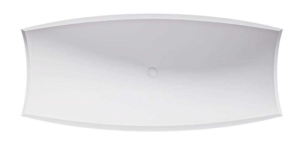 White Matte 71 Inch Solid Surface Resin Suspended Wall Mounted Hammock Bathtub ALFI Brand (HammockTub2-WM)