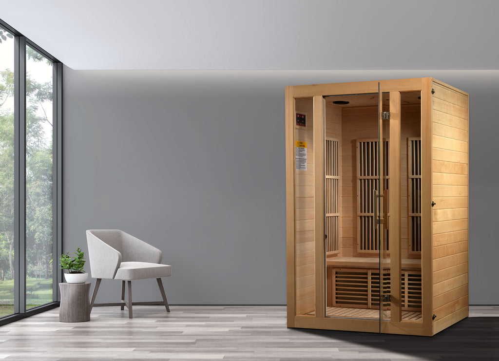 Maxxus "Seattle" FAR Infrared Sauna Low EMF with Hemlock Wood