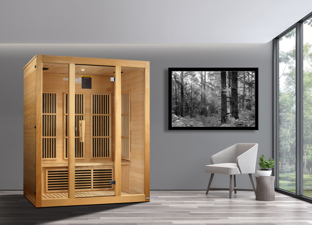 Maxxus "Bellevue" FAR Infrared Sauna Low EMF with Hemlock Wood
