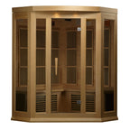 Maxxus FAR Infrared Sauna Low EMF Corner Unit with Hemlock Wood