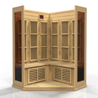 Maxxus FAR Infrared Sauna Low EMF Corner Unit with Hemlock Wood