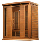 Maxxus FAR Infrared Sauna Near Zero EMF Corner Unit with Red Cedar Wood