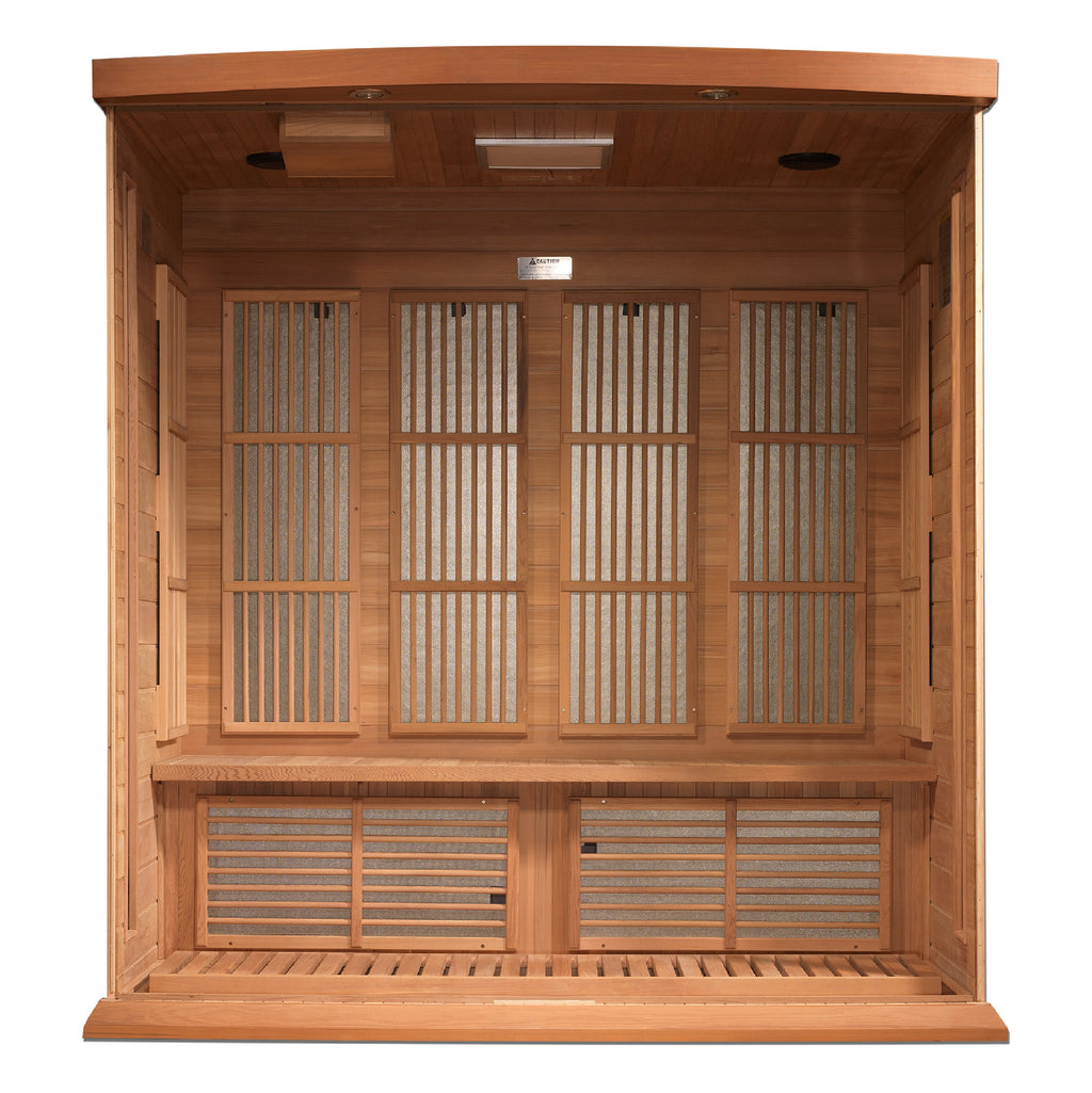 Maxxus FAR Infrared Sauna Near Zero EMF Corner Unit with Red Cedar Wood