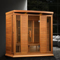 Maxxus FAR Infrared Sauna Near Zero EMF Corner Unit with Red Cedar Wood