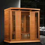 Maxxus FAR Infrared Sauna Near Zero EMF Corner Unit with Red Cedar Wood