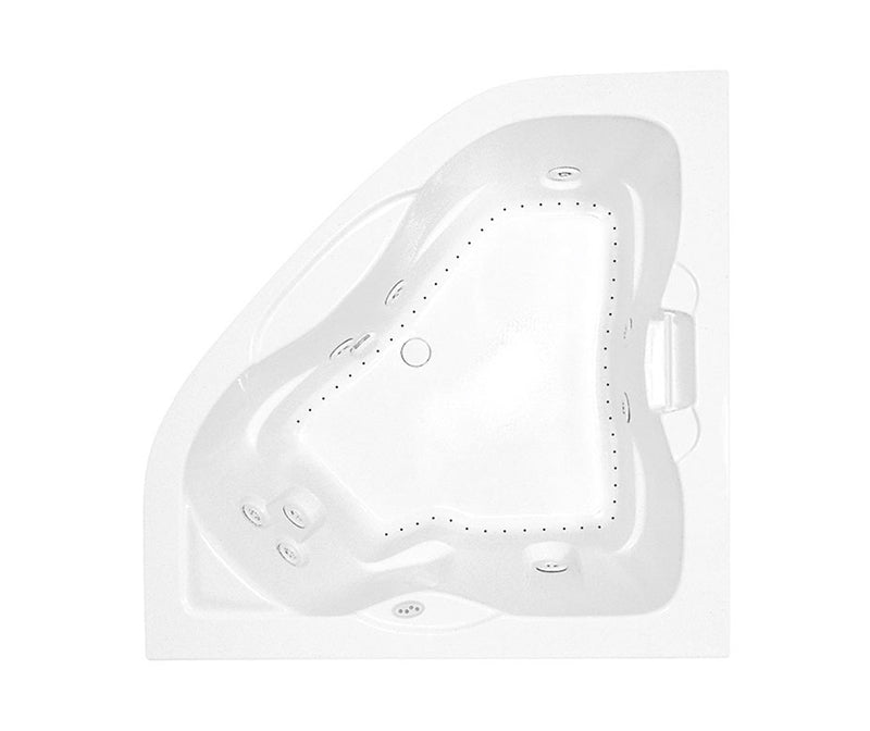 Point Arena (60 x 60) Acrylic Corner Front-Center Drain Combined Whirlpool and Air Massage Bathtub
