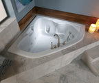 Point Arena (60 x 60) Acrylic Corner Front-Center Drain Combined Whirlpool and Air Massage Bathtub