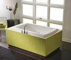 Riviera Motif (72 x 42) Acrylic Drop-in Front-Center Drain Combined Whirlpool and Air Massage Bathtub