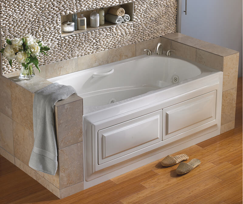 Santa Cruz (66 x 36) Acrylic Alcove Left/Right-Hand Drain Combined Whirlpool and Air Massage Bathtub