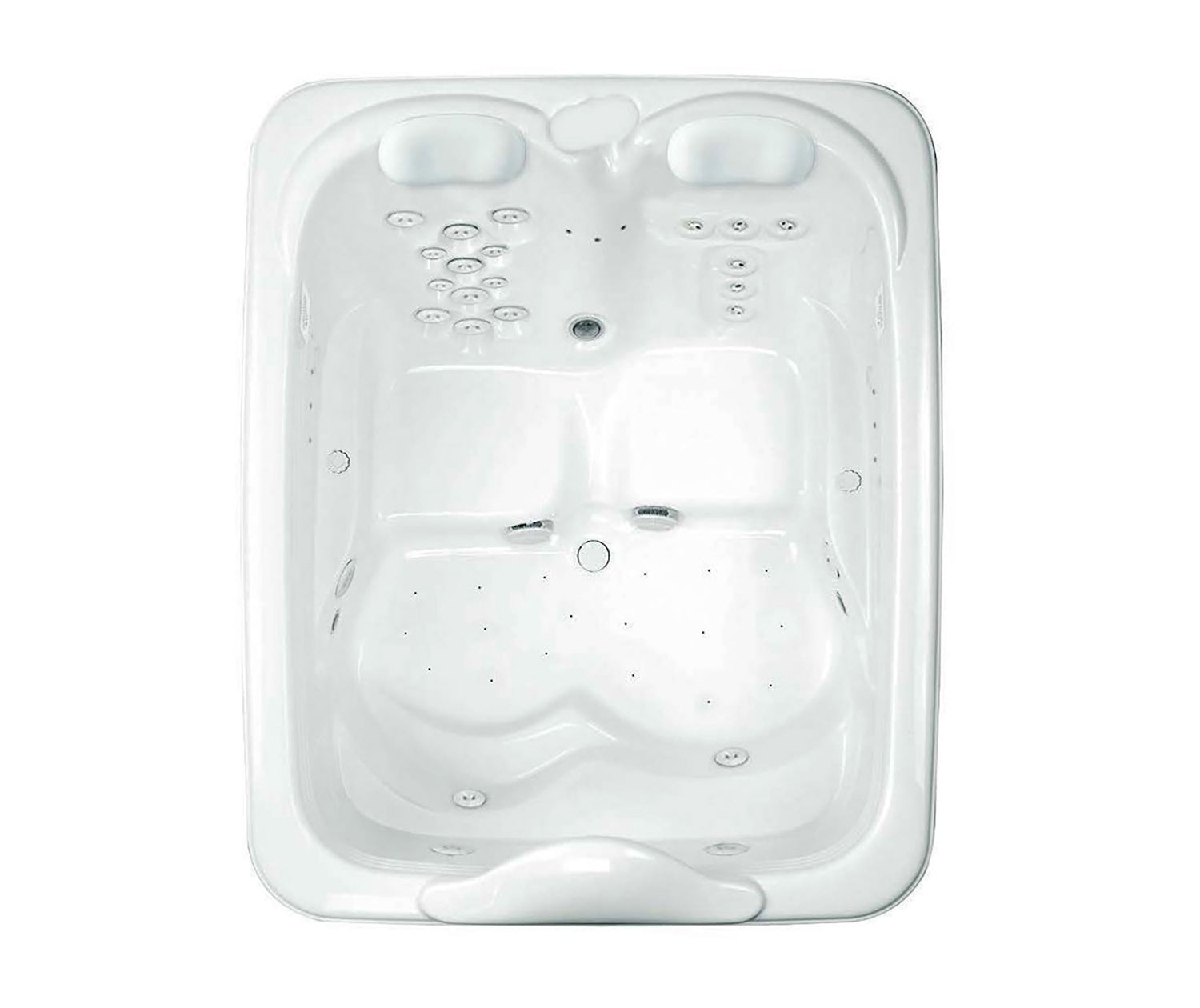 Millennium 7 (72 x 58) Acrylic Drop-in Center Drain Combined Whirlpool and Air Massage Bathtub