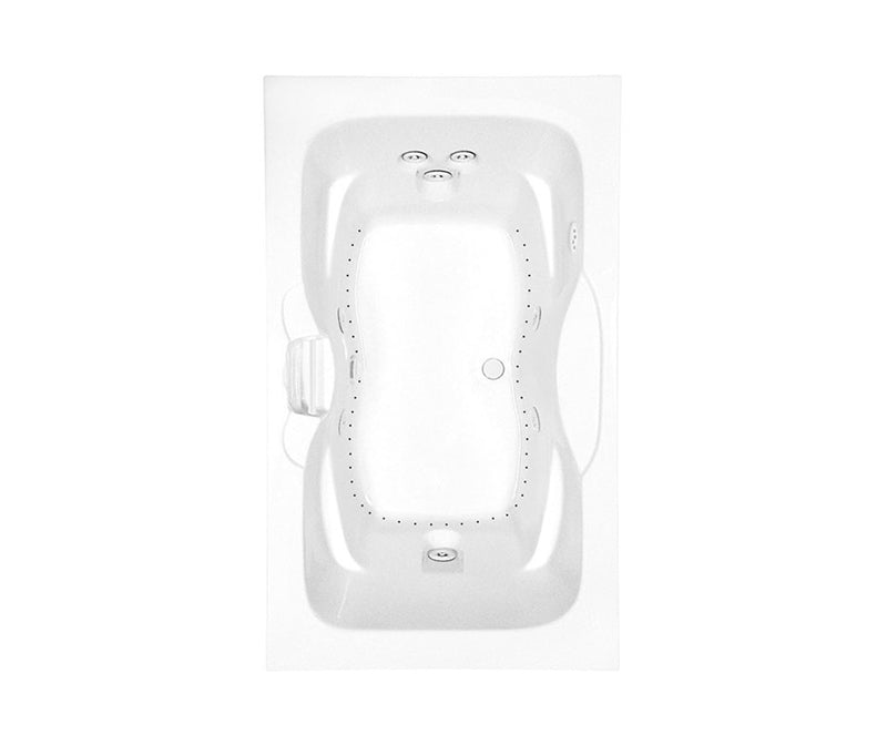 Clearwater (72 x 42) Acrylic Drop-in Front-Center Drain Combined Whirlpool and Air Massage Bathtub