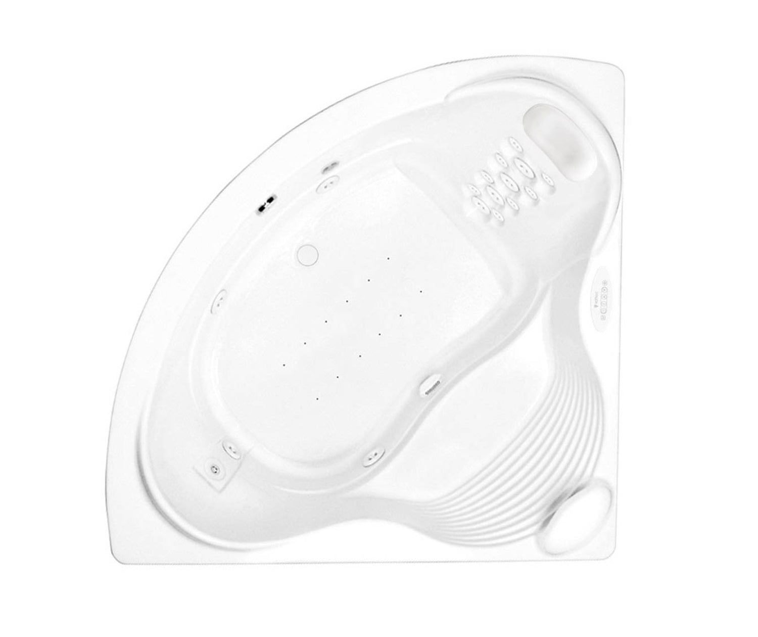 Infinity 4 (60 x 60) Acrylic Drop-in Universal Drain Combined Whirlpool and Air Massage Bathtub