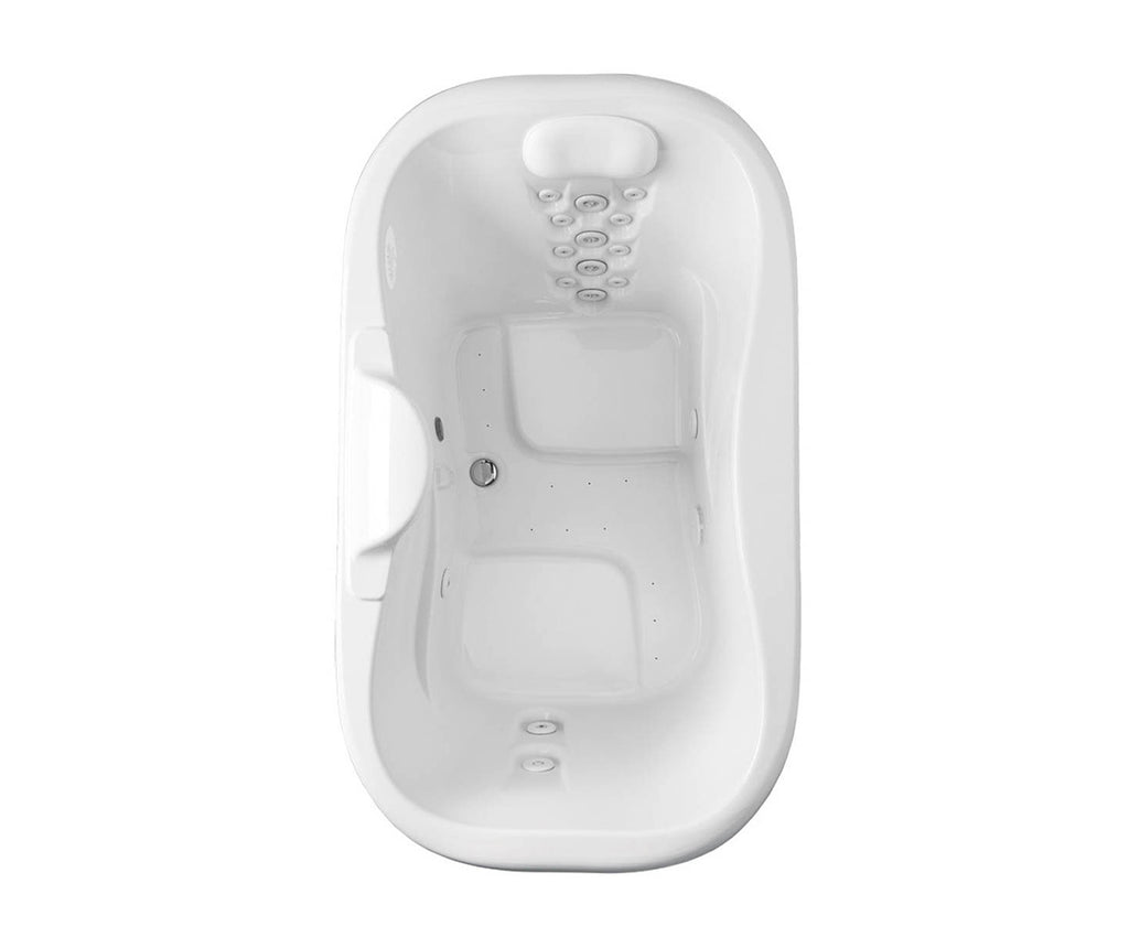 Infinity 7 (71 x 40) Acrylic Drop-in Front-Center Drain Combined Whirlpool and Air Massage Bathtub