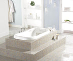 Infinity 7 (71 x 40) Acrylic Drop-in Front-Center Drain Combined Whirlpool and Air Massage Bathtub