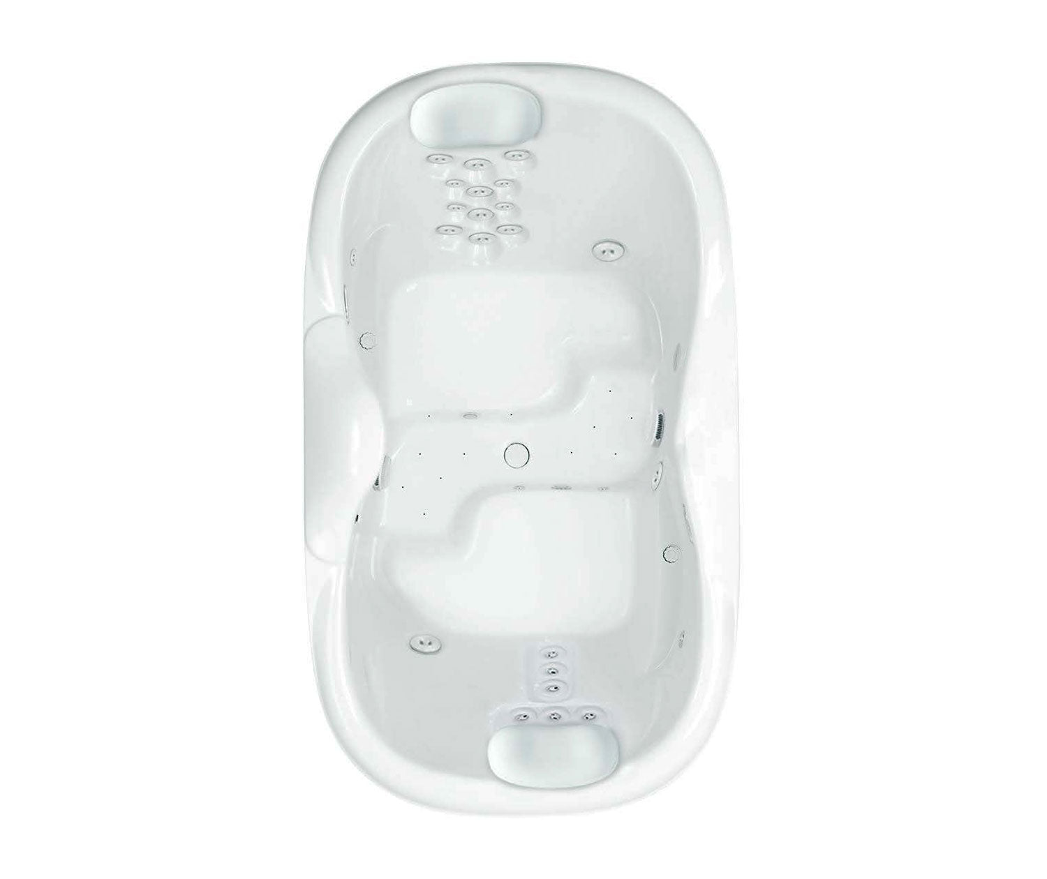 Millennium 10 (82 x 48) Acrylic Drop-in Center Drain Combined Whirlpool and Air Massage Bathtub