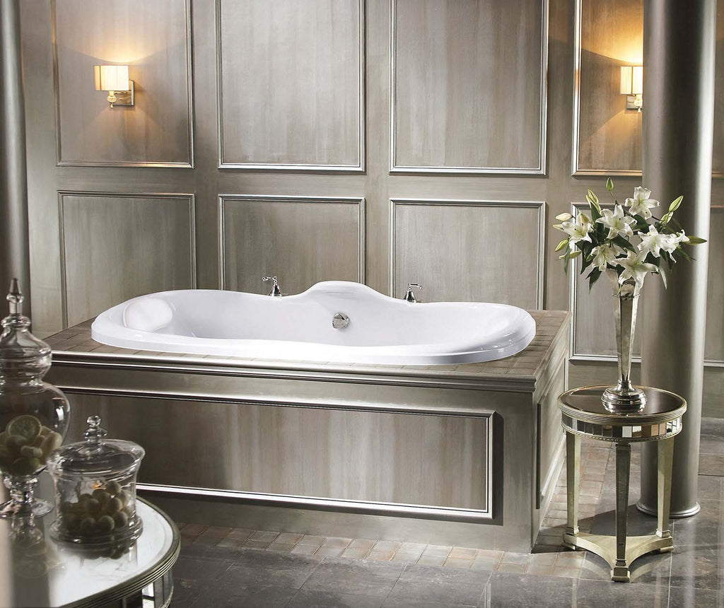 Millennium 10 (82 x 48) Acrylic Drop-in Center Drain Combined Whirlpool and Air Massage Bathtub