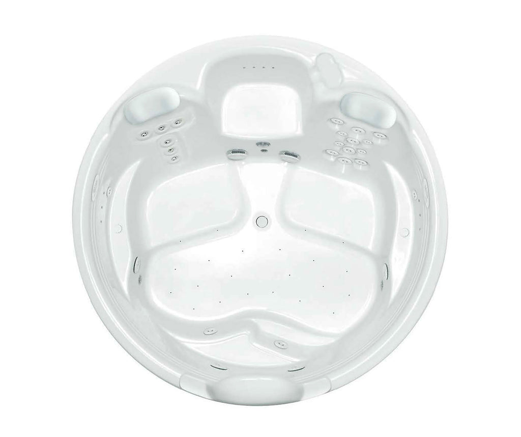 Millennium 9 (77 x 77) Acrylic Drop-in Center Drain Combined Whirlpool and Air Massage Bathtub