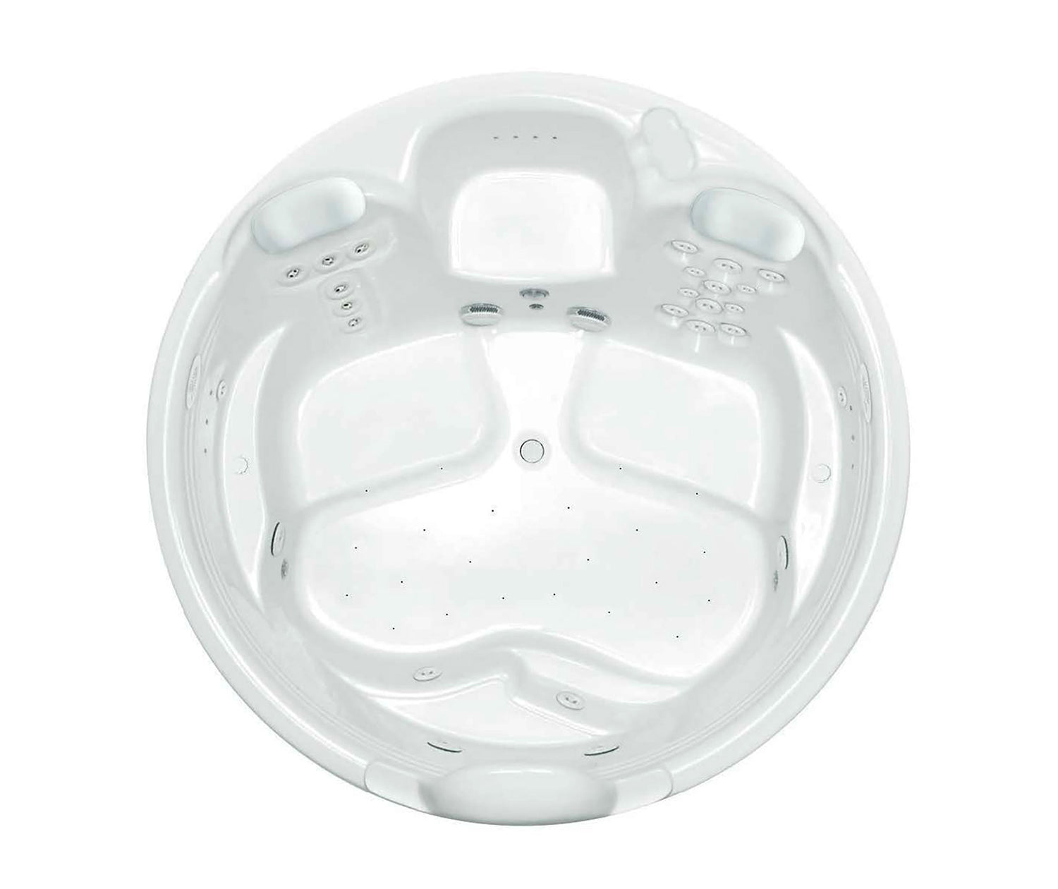 Millennium 9 (77 x 77) Acrylic Drop-in Center Drain Combined Whirlpool and Air Massage Bathtub