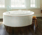 Millennium 9 (77 x 77) Acrylic Drop-in Center Drain Combined Whirlpool and Air Massage Bathtub